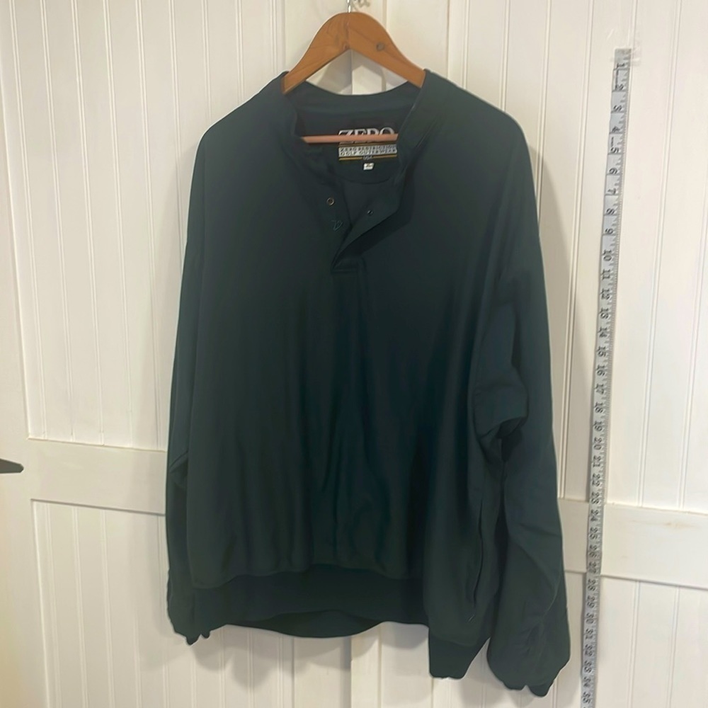 Zero restriction golf outerwear windbreaker made in USA size XL dk hunter green